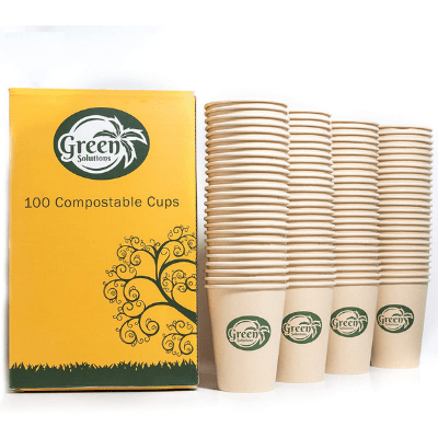 Green Solutions Compostable Biodegradable Disposable Cups