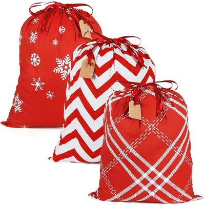 HRX Package Big Cotton Christmas Gift Bags