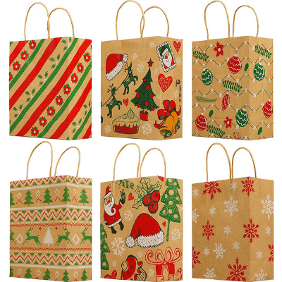 Orgrimmar 24 Pcs Christmas Kraft Gift Bags