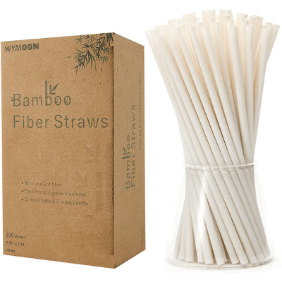 Wymoon Biodegradable Bamboo Fiber Straws