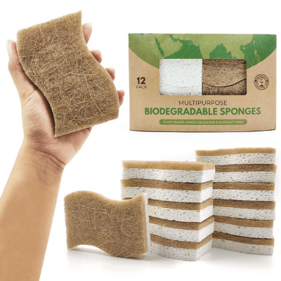 AIRNEX Biodegradable Natural Kitchen Sponge Green Cleaning Products