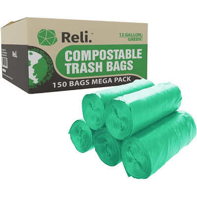 Compostable Trash Bags 2.6 Gallon,200Counts,10Liter,Compost Bags,Small Trash Bags,Biodegradable trash bags for Kitchen Bathroom Office Lawn Car Pet 