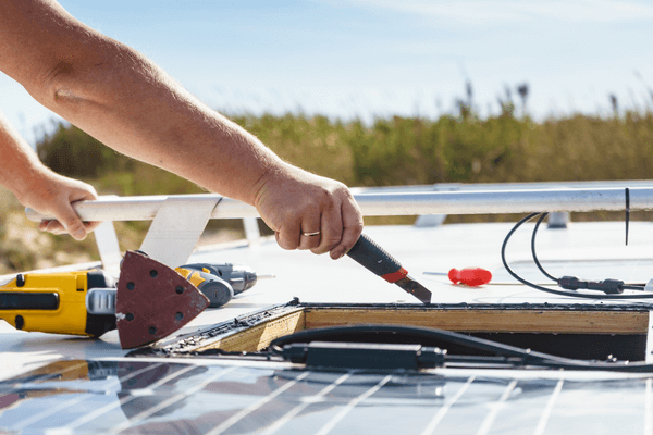 RV Solar Panel Installation