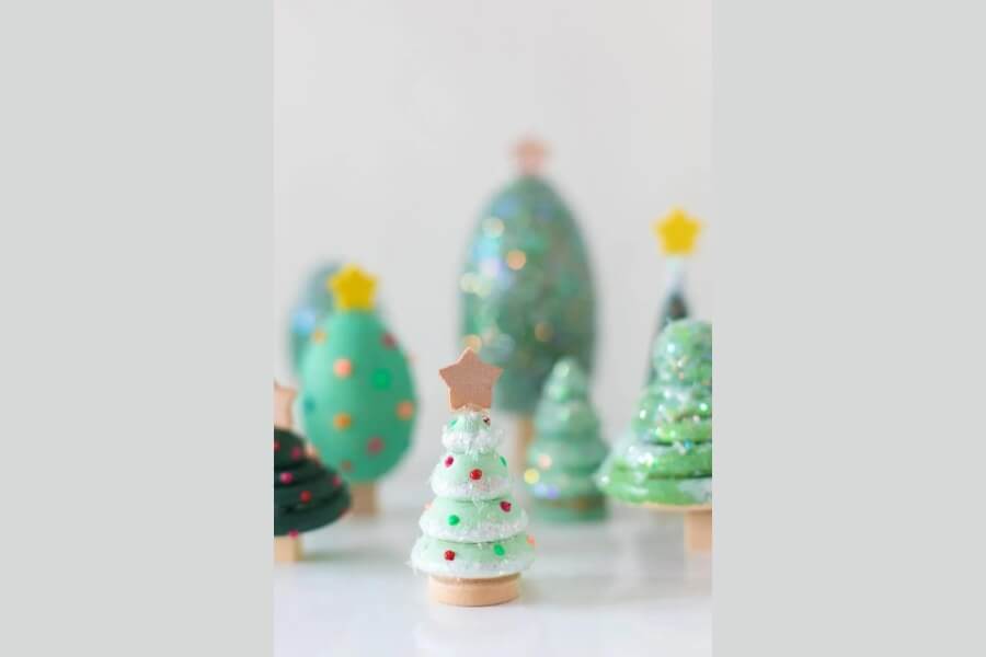 Wooden Christmas Tree Forest DIY Christmas Decorations