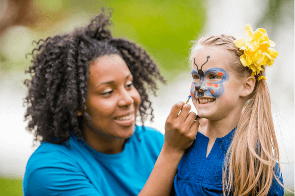 Halloween Costume Swap party face painting