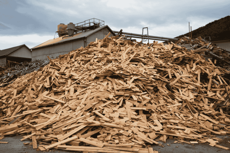 Wood recycling factory