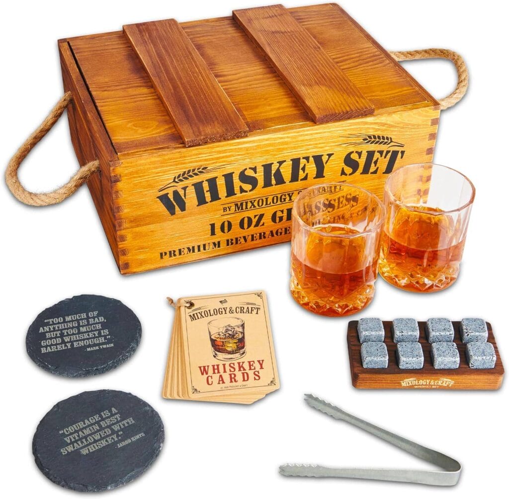 Mixology & Craft Whiskey Stones Gift Set