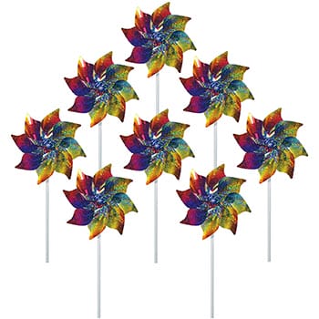 8 pcs In the Breeze Best Selling Rainbow Whirl Pinwheel