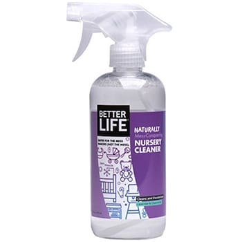 A bottle of Better Life Nursery Cleaner Lavender and Chamomile