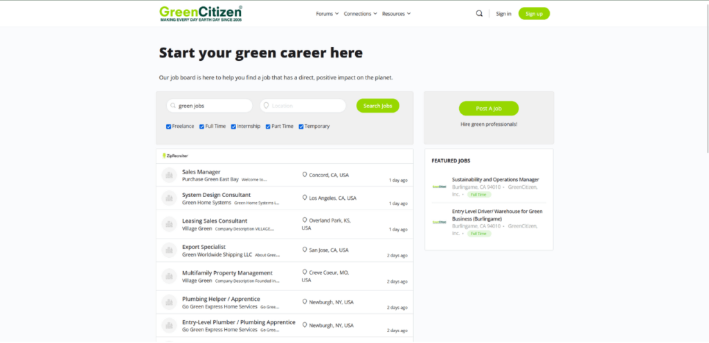 Best Green Job Board