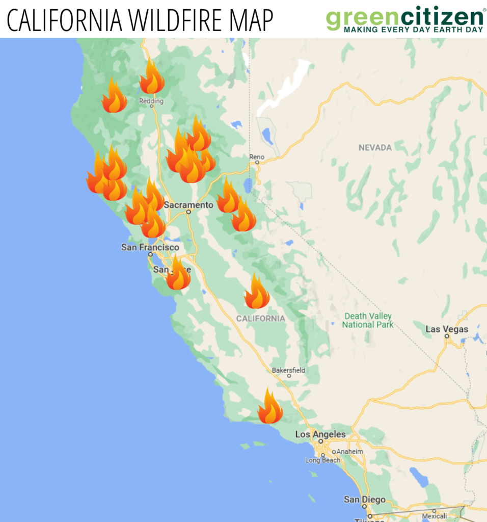 California Widfire map