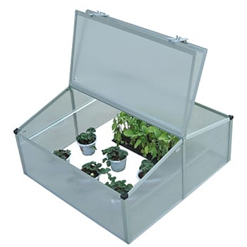 One Outsunny 39 Inch Aluminum Vented Cold Frame Mini Greenhouse Kit