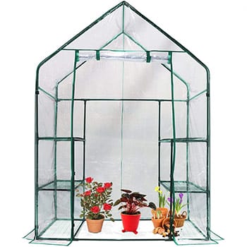 Quictent Greenhouse Mini Walk-in 3 Tiers 6 Shelves