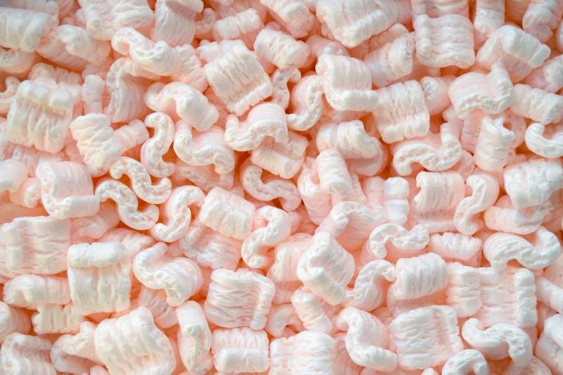 Pink Packing Peanuts