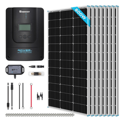 Renogy 800W 12V24V Monocrystalline Solar Premium Kit