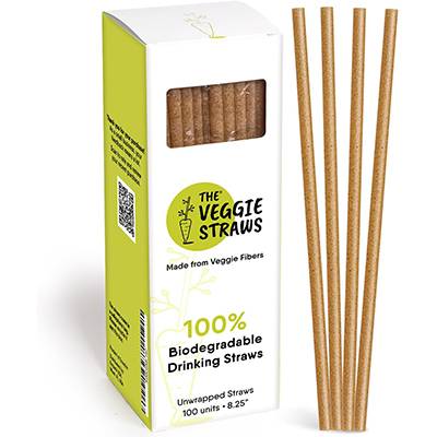 The Veggie Straws Biodegradable Straws