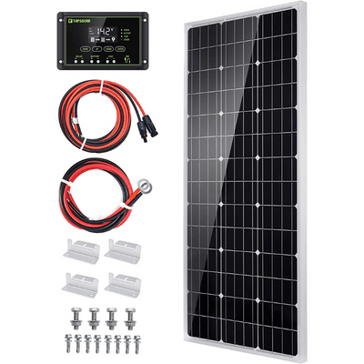 Topsolar Solar Panel Kit 100 Watt 12 Volt Monocrystalline Off Grid System