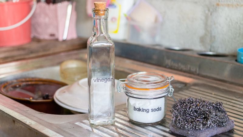 baking soda and vinegar kitchen surface