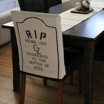 Eco-Friendly Halloween Decorations Chair Tombstone