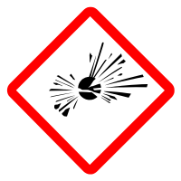 Explosive Household Hazardous Waste hHW symbol