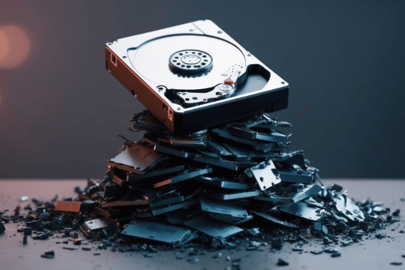 dispose of hard drives by crushing