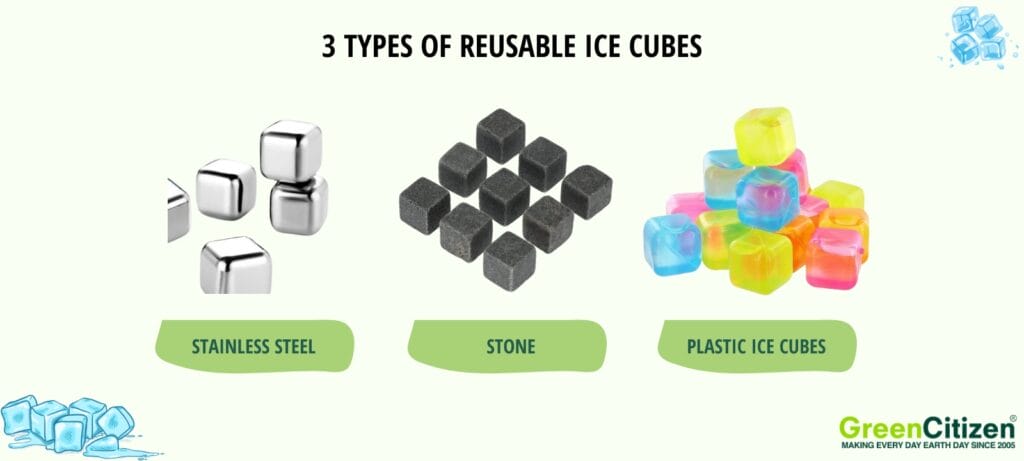 Types of Reusable ice cubes