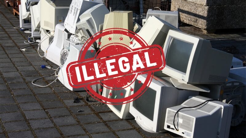 Throwing away monitors is illegal in California Bulk Monitor Recycling